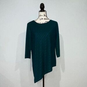 Chico's Travelers Collection Asymmetric Striped Tunic